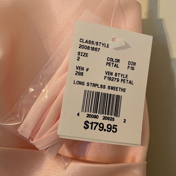 NWT STRUCTURED MIKADO STRAPLESS LONG BRIDESMAID DR - Picture 7 of 7